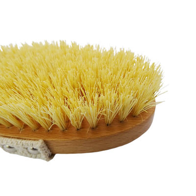 Funzione di massaggio Giallo Asciutto Bagnato Corpo Spazzola Morbida Pellettine Naturale Esfoliazione Pelle morta Cellulite liscia Rallenta l'invecchiamento Stimola linfa e flusso sanguigno