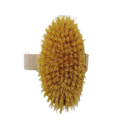 Funzione di massaggio Giallo Asciutto Bagnato Corpo Spazzola Morbida Pellettine Naturale Esfoliazione Pelle morta Cellulite liscia Rallenta l'invecchiamento Stimola linfa e flusso sanguigno