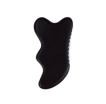 Strumento di massaggio naturale di pietra nera Gua Sha per il piede collo schiena massaggio facciale professionale e durevole