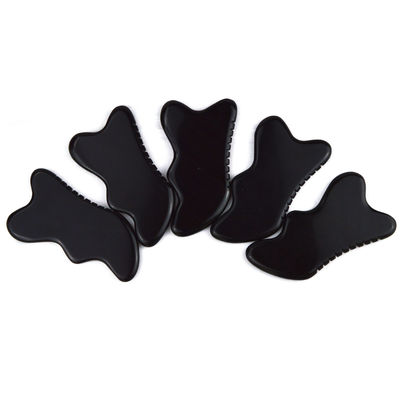Strumento di massaggio naturale di pietra nera Gua Sha per il piede collo schiena massaggio facciale professionale e durevole