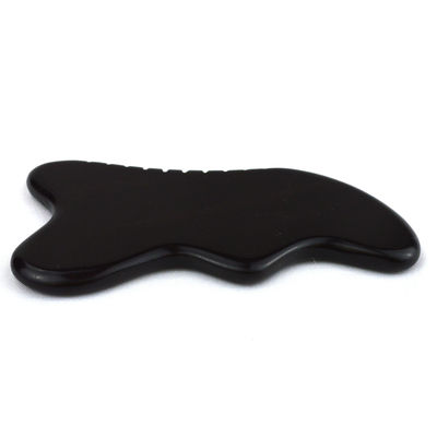 Strumento di massaggio naturale di pietra nera Gua Sha per il piede collo schiena massaggio facciale professionale e durevole