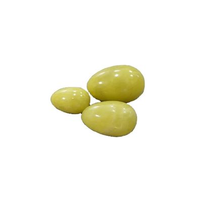 Kegel Healing Giallo Naturale Olivina Quarzo Giada Pietra Yoni Uova Per Esercizio Vaginale Tema di Amore e Prodotti Caldi