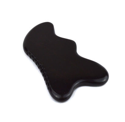 Strumento di massaggio naturale di pietra nera Gua Sha per il piede collo schiena massaggio facciale professionale e durevole
