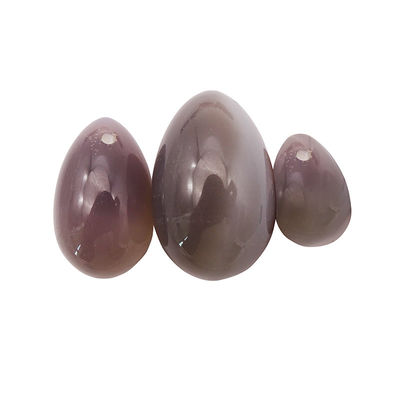 Yoni Egg Set Curative Polished Grey Agate Egg Kaigl Vagina Dumbbell Yoni Massage Stones 3 dimensioni per il benessere intimo