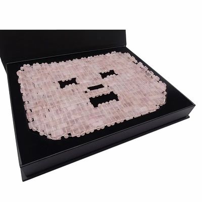 7.4*9.25inch Rose Quartz Jade Maschera Massaggiatore Occhi Mascheratore Faccia Pietra Naturale Mascheratore Sonno Maschera Per Bellezza Massaggio Funzione