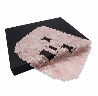 7.4*9.25inch Rose Quartz Jade Maschera Massaggiatore Occhi Mascheratore Faccia Pietra Naturale Mascheratore Sonno Maschera Per Bellezza Massaggio Funzione