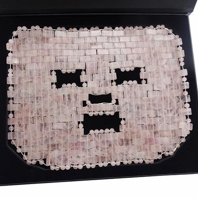 7.4*9.25inch Rose Quartz Jade Maschera Massaggiatore Occhi Mascheratore Faccia Pietra Naturale Mascheratore Sonno Maschera Per Bellezza Massaggio Funzione