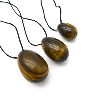 4pcs Tiger Eye Drilled Yoni Uova e bacchette Set con scatola Perfetto per le vacanze e la collezione di statue in pietra