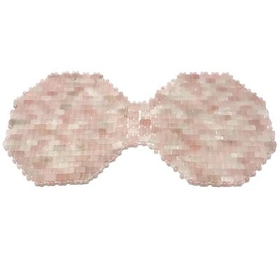 Caldo o freddo con maschera per gli occhi in pietra maschera per il sonno in giada in gemma naturale maschera per il seno in quarzo rosa anti-invecchiamento