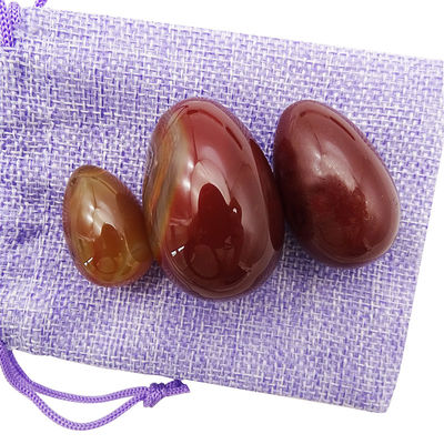 Caratteristica regionale Uova Yoni Agata rossa Gemma naturale Uova di giada Per le donne Esercizio di Kegel