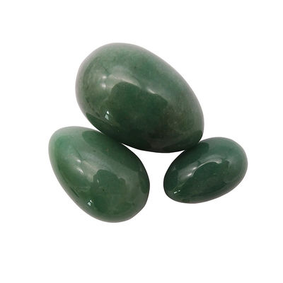 Salute delle donne Uova di giada naturale di avventurina verde per il pavimento pelvico e per il rafforzamento vaginale