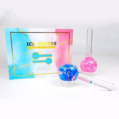Logo personalizzato Disponibile globo di ghiaccio per il viso per massaggio del viso Gua Sha liquido antigelo per ridurre le rughe dei pori