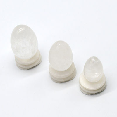Crystal Clear Rock Quartz Yoni Uova Tecnica lucidata OEM Accepted Natural Gemstone Chakra Healing Lapidary