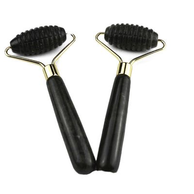 Disponibile il logo personalizzato Spikey naturale Xiuyan Giada Facial Guasha Roller Massaggiatore Faciale Per Massaggio della Pelle Gua Sha Strumenti di Bellezza Per Donne