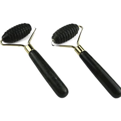 Disponibile il logo personalizzato Spikey naturale Xiuyan Giada Facial Guasha Roller Massaggiatore Faciale Per Massaggio della Pelle Gua Sha Strumenti di Bellezza Per Donne