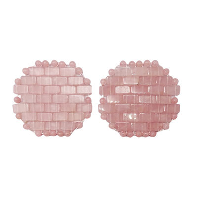 Maschera per il viso 100% rosa quarzo naturale Mini occhiali per trattamenti facciali Occhi gonfi Mal di testa emicranie Occhi/maschera per il viso addormentati