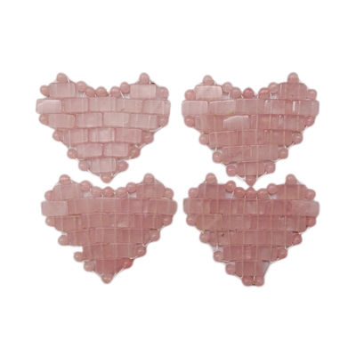 Maschera per il viso 100% rosa quarzo naturale Mini occhiali per trattamenti facciali Occhi gonfi Mal di testa emicranie Occhi/maschera per il viso addormentati