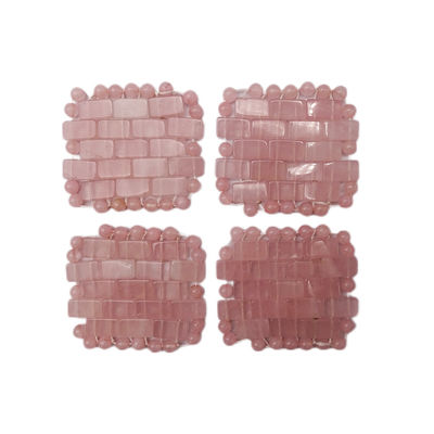 Maschera per il viso 100% rosa quarzo naturale Mini occhiali per trattamenti facciali Occhi gonfi Mal di testa emicranie Occhi/maschera per il viso addormentati