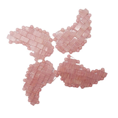 Maschera per il viso 100% rosa quarzo naturale Mini occhiali per trattamenti facciali Occhi gonfi Mal di testa emicranie Occhi/maschera per il viso addormentati