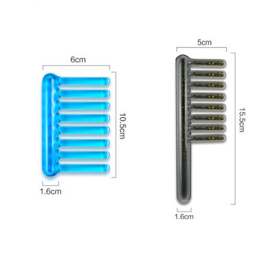 2024 Popular Gua Sha Lady Comb Comb nero/azzurro Massaggio per la manutenzione dei capelli lunghi e doppia funzione bellezza muscolare di ghiaccio
