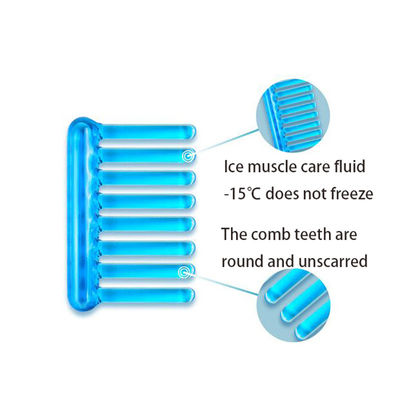 2024 Popular Gua Sha Lady Comb Comb nero/azzurro Massaggio per la manutenzione dei capelli lunghi e doppia funzione bellezza muscolare di ghiaccio