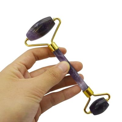 Ametisto Giada Roller Guasha Faccia Strumenti per la cura della pelle Piccolo Occhio Roller per gli occhi Faccia Gua Sha massaggiatore per le donne Roller Faciale auto-cura Regali