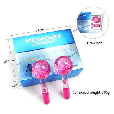 Massaggio Faciale Globo di raffreddamento Borosilicato Globo di ghiaccio di vetro per trattamenti facciali Roller Ball Spa Face Lift Beauty Skin Care