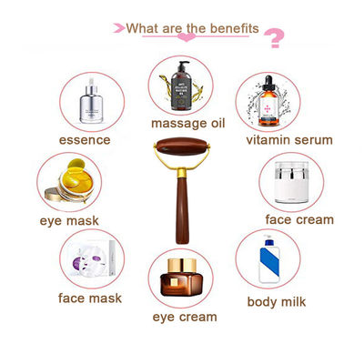 Agate Face Gua Sha Roller Body Skin Care Stone Massaggiatore Faciale per le Donne per alleviare lo Stress e il Gonfiore degli Occhi