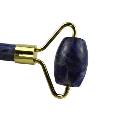 Massaggio Faciale Prodotto di Bellezza Massaggiatore Occhi Testa Blu Sodalite Facial Roller Giada Gua Sha Strumento Per la Cura della Pelle Con Logo Personalizzato