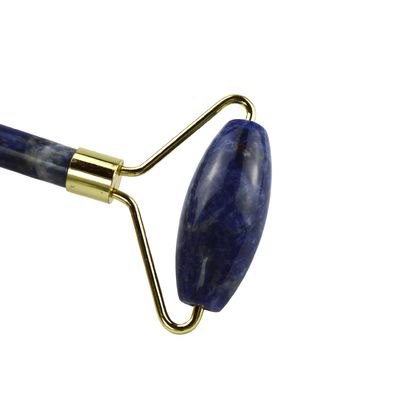 Massaggio Faciale Prodotto di Bellezza Massaggiatore Occhi Testa Blu Sodalite Facial Roller Giada Gua Sha Strumento Per la Cura della Pelle Con Logo Personalizzato