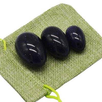 Uova Yoni in giada blu scolpite rafforzano efficacemente i muscoli vaginali