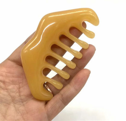 ISO9001 Certificato Resina Gua Sha Massager pettine per la cura del cuoio capelluto e terapia acupoint Cera d'api