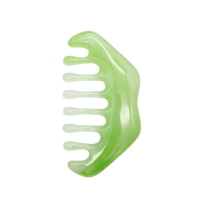 ISO9001 Certificato Resina Gua Sha Massager pettine per la cura del cuoio capelluto e terapia acupoint Cera d'api