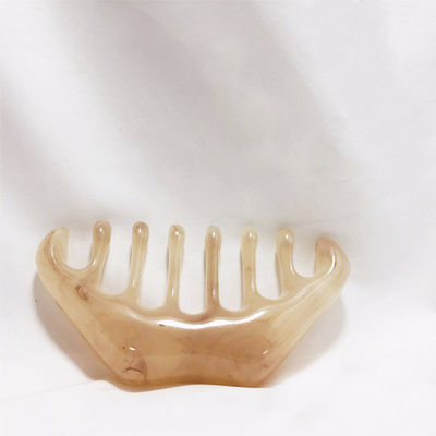 ISO9001 Certificato Resina Gua Sha Massager pettine per la cura del cuoio capelluto e terapia acupoint Cera d'api
