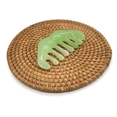 ISO9001 Certificato Resina Gua Sha Massager pettine per la cura del cuoio capelluto e terapia acupoint Cera d'api