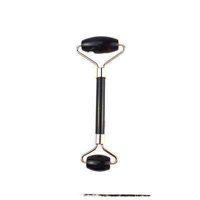 Roller di ossidiana nera naturale Guasha massaggio facciale Gua Sha Roller per viso collo e occhi Classic Jade Roller Accessibile