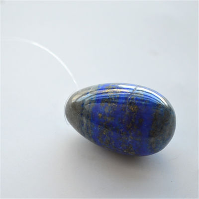 Set di 3 Uova di pietra Lapis Lazuli Uova per esercizi Kegel naturali Uova per gioielli Giada Yoni Uova perforate o non perforate 3 dimensioni realizzate