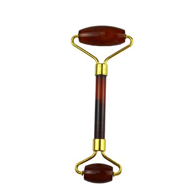 Disponibile il logo personalizzato del prodotto di bellezza facciale Carnelian Guasha Face Roller per massaggiatore di agata rosso cristallino naturale al 100%