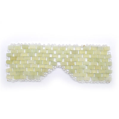 Maschera per gli occhi di cristallo più venduta per la salute Maschera per gli occhi di giada naturale pura Maschera per gli occhi di giada Xiuyan Maschera per gli occhi di giada stile personalizzabile