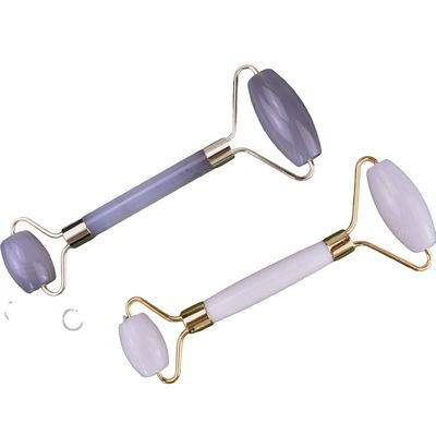 Strumenti di massaggio Best seller Giada Bianca Naturale Guasha Massaggio Roller Face Ball Gua Sha Roller Massaggiatore Per Massaggiatore Faciale