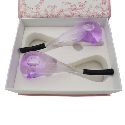 2024 Ice Globe Glass Beauty Ice Massaggio Faciale Strumenti di Massaggio Viola Massaggio Palla per Donna Occhi Collo Asmr da Prodotti Popolari