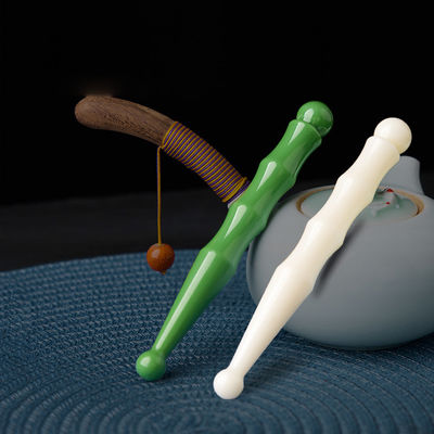 14.5cm Resina Double Head Acupoint Stick per massaggio facciale e strumento di stimolazione linfatica
