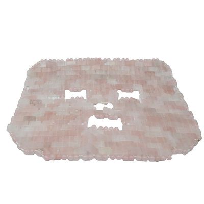 Maschera per il viso lucidata Maschera per il sonno in gioiello naturale Giada Maschera per il sonno rosa Quarzo Occhio Anti-invecchiamento Caldo o freddo Utilizzando la pietra
