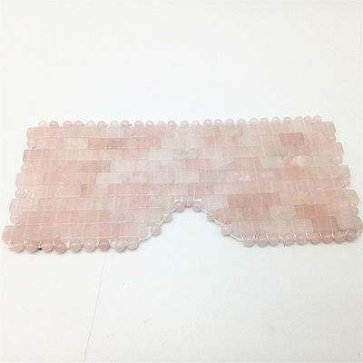 OEM Accepted Pink Rose Quartz Eye Mask Natural Gemstone Jade Sleep Mask per Anti-Aging Caldo o Freddo nel 2024