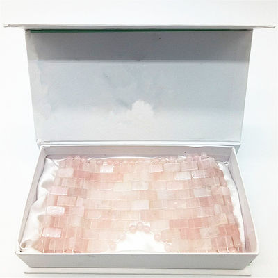 OEM Accepted Pink Rose Quartz Eye Mask Natural Gemstone Jade Sleep Mask per Anti-Aging Caldo o Freddo nel 2024