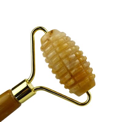 Massaggiatore Faciale Giallo Giada Custom Gemstone Giada Roller per il Massaggio del Volto e del collo