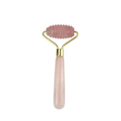 Strumento di massaggio facciale 100% Quarzo Rosa Naturale Gua Sha Jade Roller per la cura della pelle e massaggi