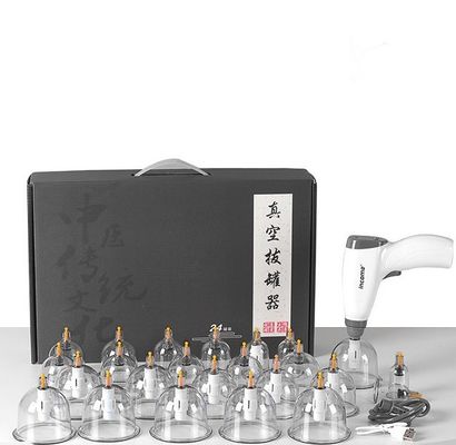 Strumenti di massaggio tradizionale cinese 24pcs tazze anti cellulite Set di coppe elettriche vuoto Gua Sha Cupping terapia con tubo di estensione pompa pistola