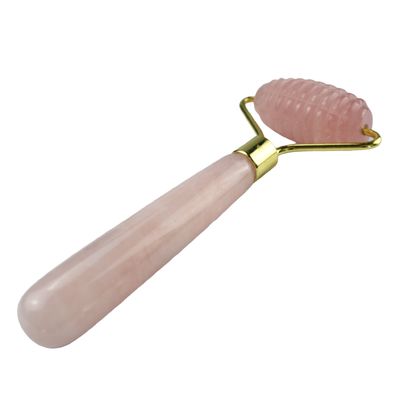 Strumento di massaggio facciale 100% Quarzo Rosa Naturale Gua Sha Jade Roller per la cura della pelle e massaggi