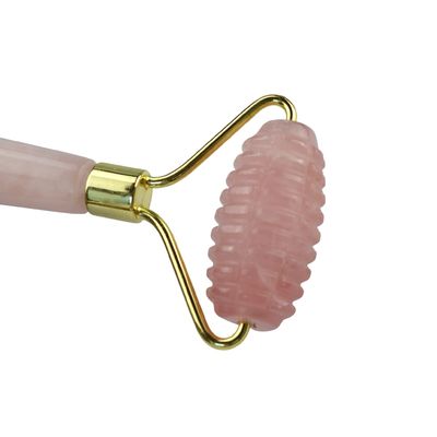 Strumento di massaggio facciale 100% Quarzo Rosa Naturale Gua Sha Jade Roller per la cura della pelle e massaggi